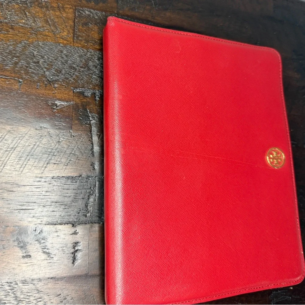 Tory Burch iPad Case Red Saffiano Leather